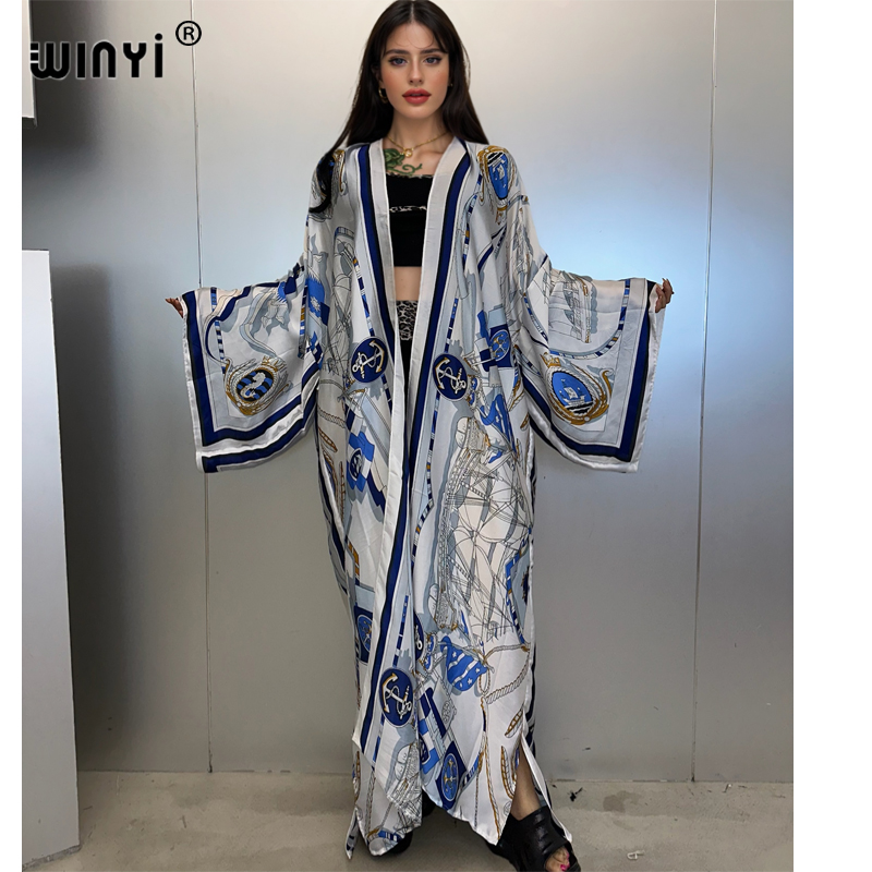 Cover Up Kaftan - WINYI kimono letni kaftan odzież plażowa