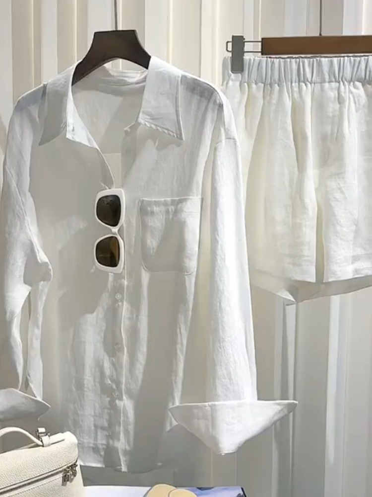 Letni damski zestaw z lnu: luź – Linen Pant Wide recenzja i cena