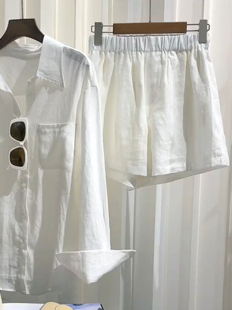 Letni damski zestaw z lnu: luź – Linen Pant Wide recenzja i cena