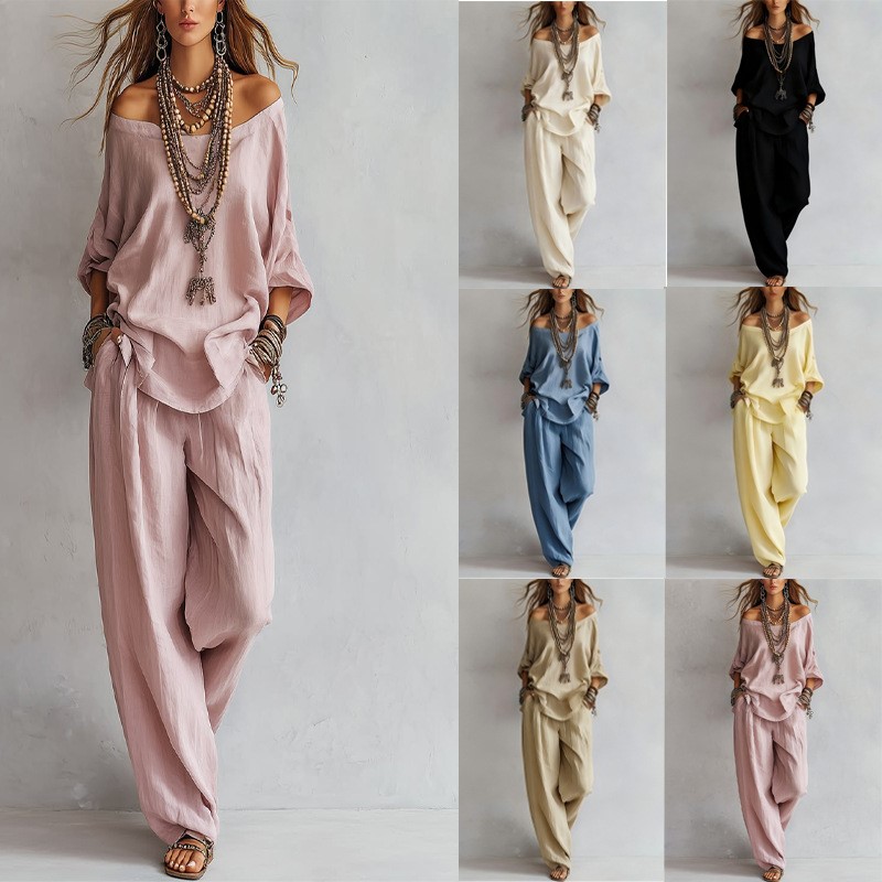Damski dwuczęściowy komplet: b – Linen Pant Wide recenzja i cena