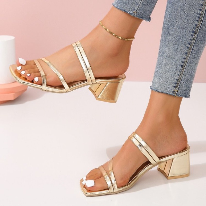 Damskie klapki z odkrytymi pal – Sandal Strappy Heeled recenzja i cena