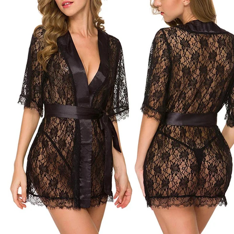 Nolia Koronkowa Koszula Nocna  – Kimono Sheer Floral recenzja i cena