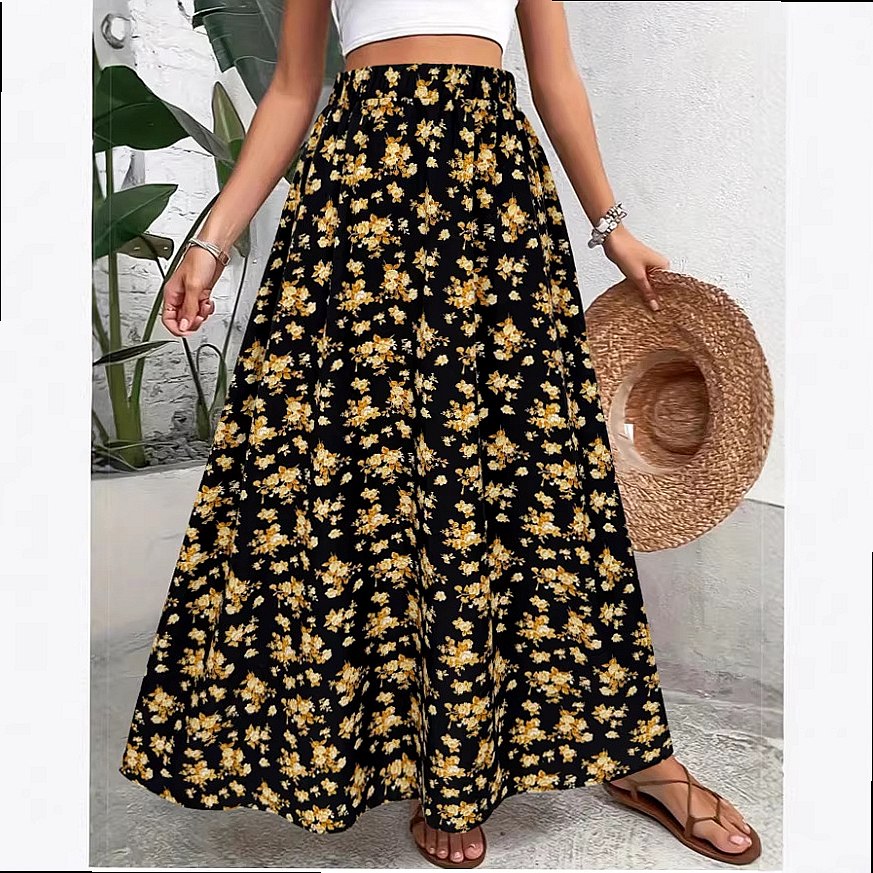 Damska spódnica midi w kwiatow – Midi Skirt Floral recenzja i cena